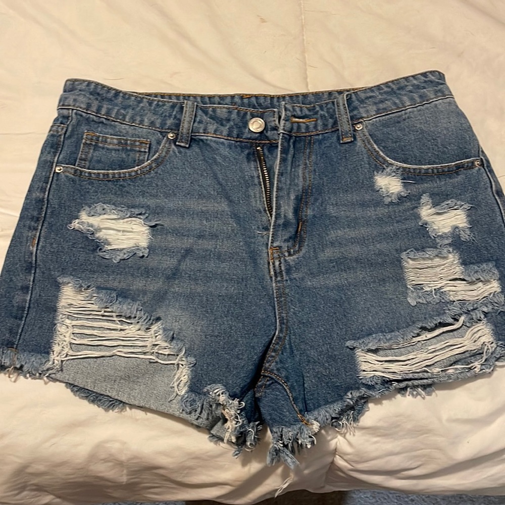 Distressed Jean Shorts
